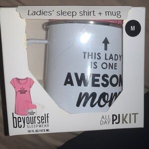 Women's Pink Sleep Shirt and Mug Set